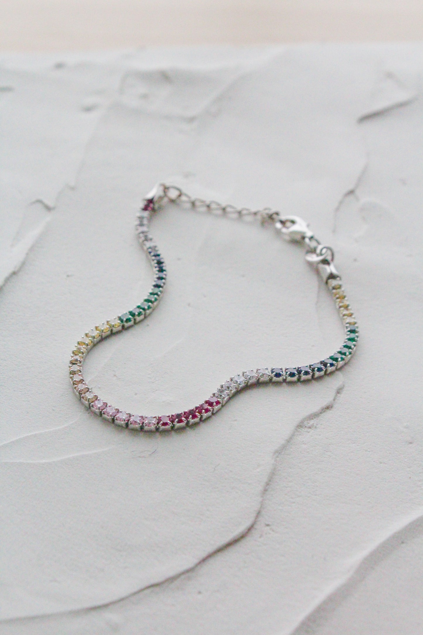 Rainbow Tennis Bracelet
