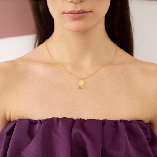 Collage Necklace Mauve
