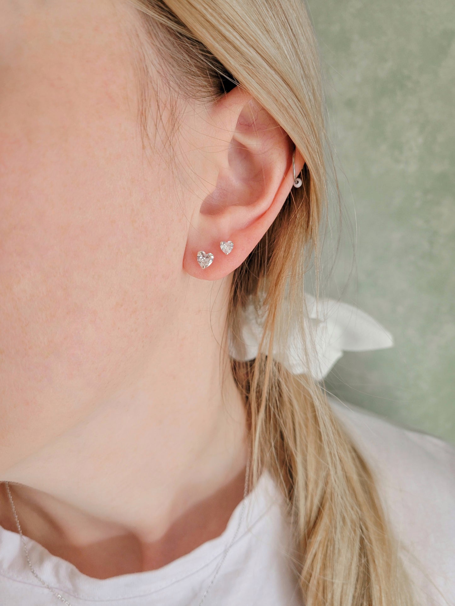 Crystal Heart Studs