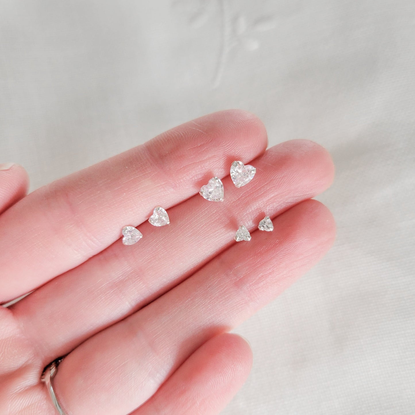 Crystal Heart Studs