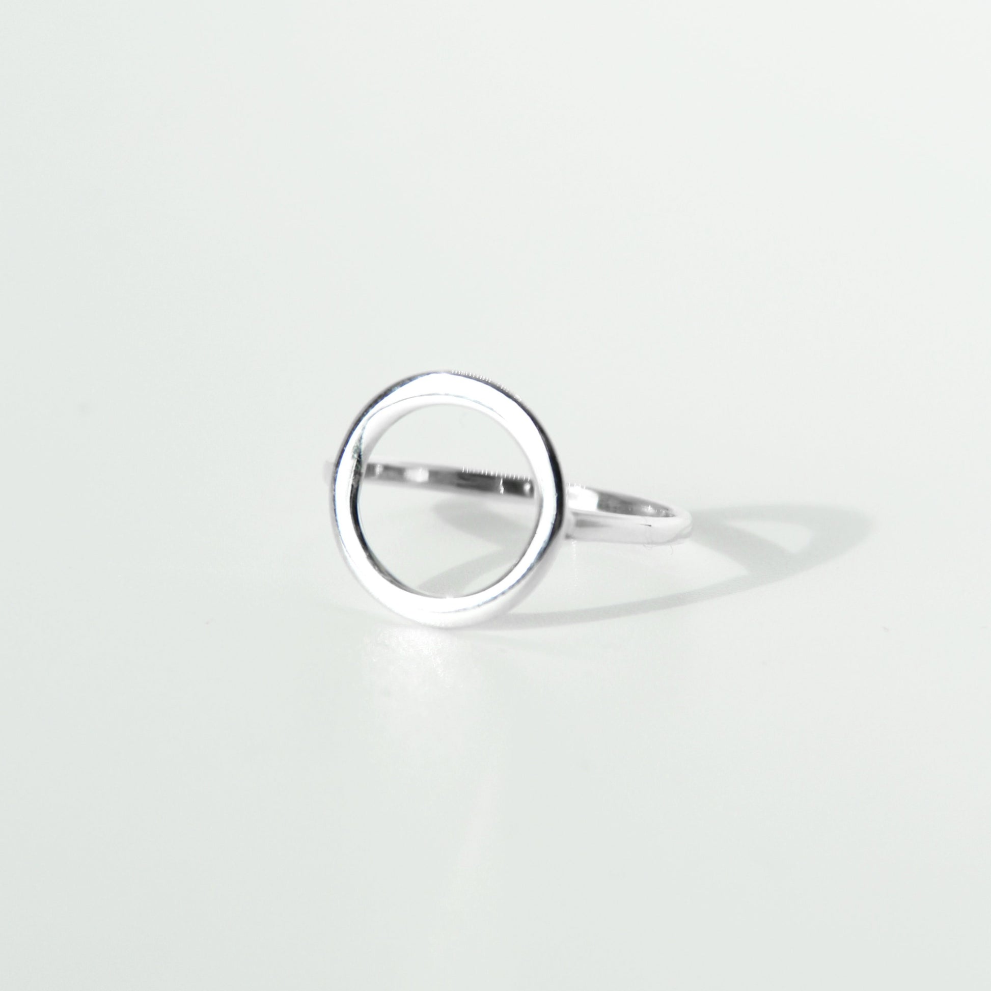 sterling silver open circle ring