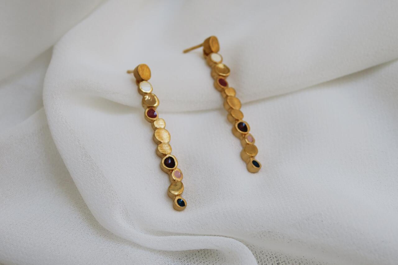 Golden Aura Drop Earrings