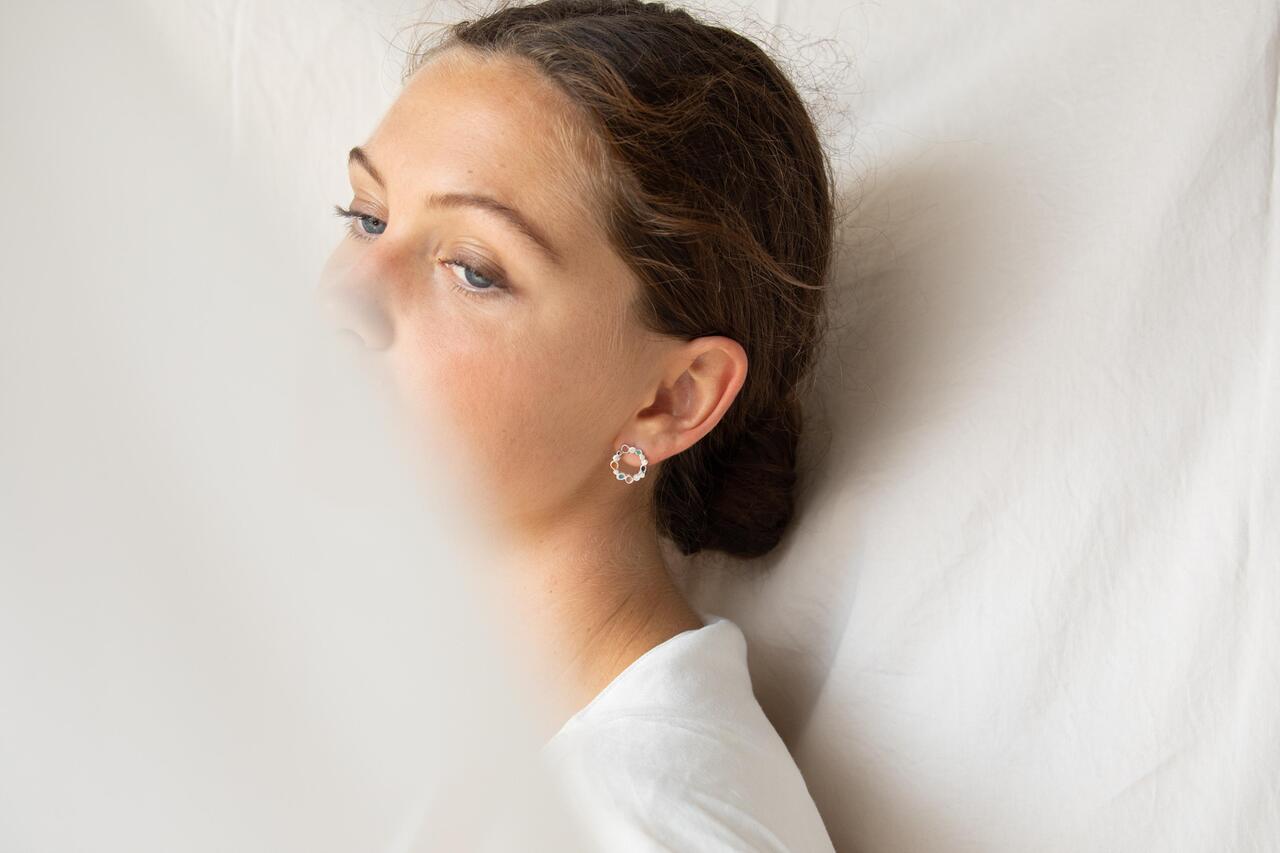 Silver Aura Earrings