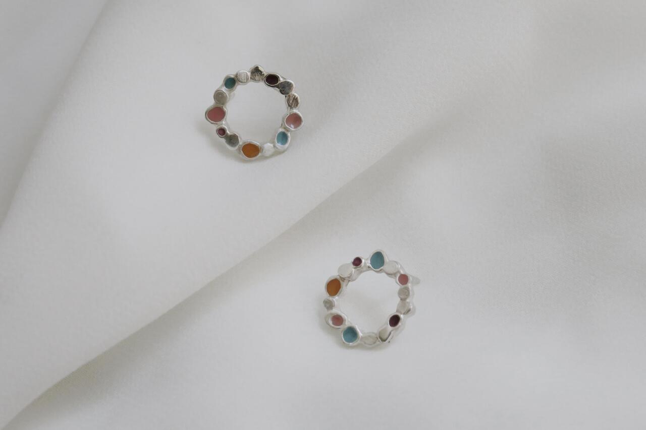 Silver Aura Earrings
