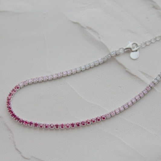 Pink Tennis Bracelet