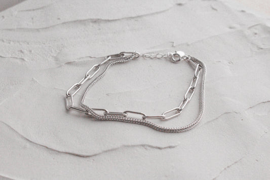 Layered Paperclip Bracelet