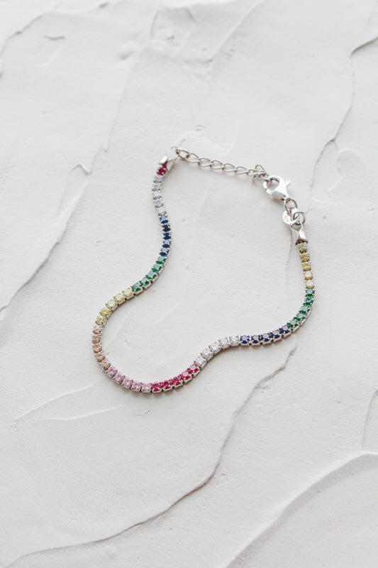 Rainbow Tennis Bracelet