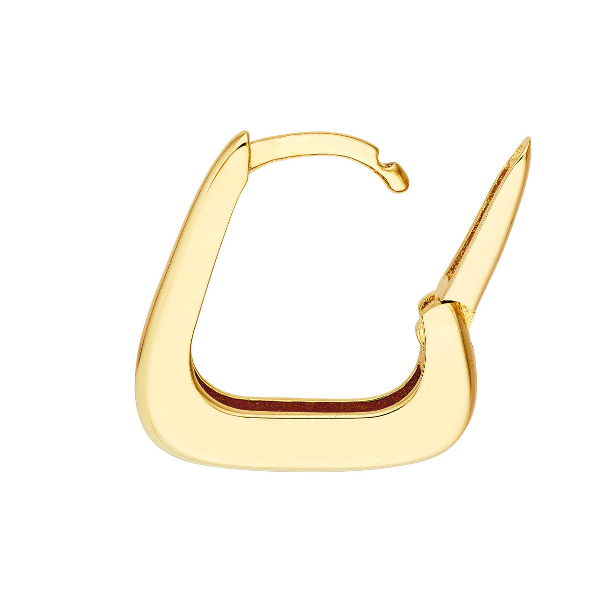 14K Gold Tapered Squared Off Hoops